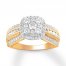 Diamond Engagement Ring 1 ct tw Round-cut 14K Two-Tone Gold