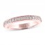 Leo Diamond Wedding Band 1/4 ct tw Round-cut 14K Rose Gold