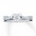 Heart Bridal Set 1/3 ct tw Diamonds 10K White Gold