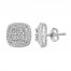 Diamond Earrings 1 ct tw Round-cut 10K White Gold