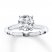 Certified Diamond Ring 2 carats Round-cut 14K White Gold