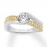 Diamond Engagement Ring 1-1/5 ct tw Round-cut 14K Two-Tone Gold