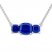 Lab-Created Sapphire Necklace Sterling Silver