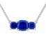 Lab-Created Sapphire Necklace Sterling Silver