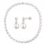 Cultured Pearl Set Necklace & Earrings Sterling Silver