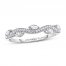 Adrianna Papell Diamond Anniversary Band 1/3 ct tw Round/Marquise-cut 14K White Gold