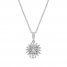 Sparks of Love Diamond Necklace 1/4 ct tw Round/Baguette 10K White Gold 18"