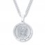 Men's Necklace Jesus Medallion Stainless Steel