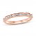 Diamond Wedding Band 1/4 ct tw Round/Baguette 14K Rose Gold