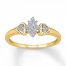 Promise Ring 1/6 ct tw Diamonds 10K Yellow Gold