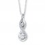 Lab-Created White Sapphire Necklace Sterling Silver