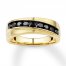 Men's Black Diamond Ring 1 ct tw 10K Yellow Gold
