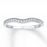 Previously Owned Diamond Wedding Band 1/10 ct tw Round-cut 10K White Gold