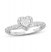 Diamond Engagement Ring 3/4 ct tw Heart/Round 14K White Gold