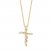 Hallmark Diamonds Cross Necklace 1/8 ct tw 10K Yellow Gold 18"