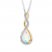 Diamond Necklace Lab-Created Opal Sterling Silver/10K Gold