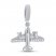 True Definition Airplane Charm 1/20 ct tw Diamonds Sterling Silver