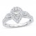 Diamond Engagement Ring 7/8 ct tw Pear/Round-Cut 14K White Gold