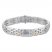 Men's Diamond Bracelet 1/10 ct tw Sterling Silver/10K Gold