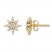 Diamond Star Earrings 1/10 ct tw Round-cut 10K Yellow Gold