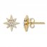 Diamond Star Earrings 1/10 ct tw Round-cut 10K Yellow Gold