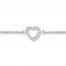 Heart Anklet 1/20 ct tw Diamonds Sterling Silver