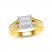 Multi-Diamond Engagement Ring 3/4 ct tw Princess & Round-cut 14K Yellow Gold