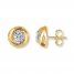 Diamond Earrings 10K Yellow Gold