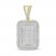 Men's Diamond Dog Tag Pendant 7/8 ct tw Round-cut 10K Yellow Gold