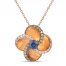 Le Vian Creme Brulee Sapphire Necklace 1-1/3 ct tw Diamonds 14K Strawberry Gold