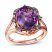 Le Vian Grape Amethyst Ring 1/8 ct tw Diamonds 14K Strawberry Gold