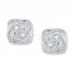 Diamond Earrings 5/8 carat tw 10K White Gold - hybristest