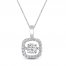 Unstoppable Love Necklace 1/6 ct tw 10K White Gold 19"