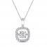 Unstoppable Love Necklace 1/6 ct tw 10K White Gold 19"