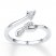 Infinity Midi Ring Diamond Accents Sterling Silver