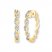 Hoop Earrings 1/4 ct tw Diamonds 10K Yellow Gold