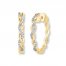 Hoop Earrings 1/4 ct tw Diamonds 10K Yellow Gold