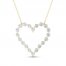 Lab-Created Diamonds by KAY Heart Necklace 1/2 ct tw Round-Cut 14K Yellow Gold 18"