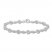 Diamond Bracelet 1/4 ct tw Round-cut Sterling Silver 7.5"