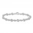 Diamond Bracelet 1/4 ct tw Round-cut Sterling Silver 7.5"