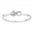 Infinity Bracelet 1/15 ct tw Diamonds Sterling Silver/10K Gold