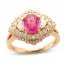 Le Vian Couture Pink Sapphire Ring 3/4 ct tw Diamonds 18K Strawberry Gold