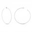 Large Hoop Earrings 14K White Gold 60mm