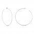 Large Hoop Earrings 14K White Gold 60mm