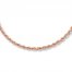 Rope Necklace 14K Rose Gold 20" Length