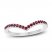 Lab-Created Ruby Chevron Ring Sterling Silver