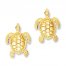 Turtle Earrings 14K Yellow Gold