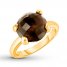 Smoky Quartz Ring Bronze/14K Yellow Gold-Plated