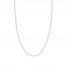 18" Figaro Chain Necklace 14K White Gold Appx. 1.28mm