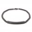 Men's Bracelet Black Ion Plating Stainless Steel 8.25"